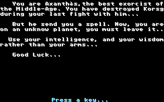 Axanthés II atari screenshot